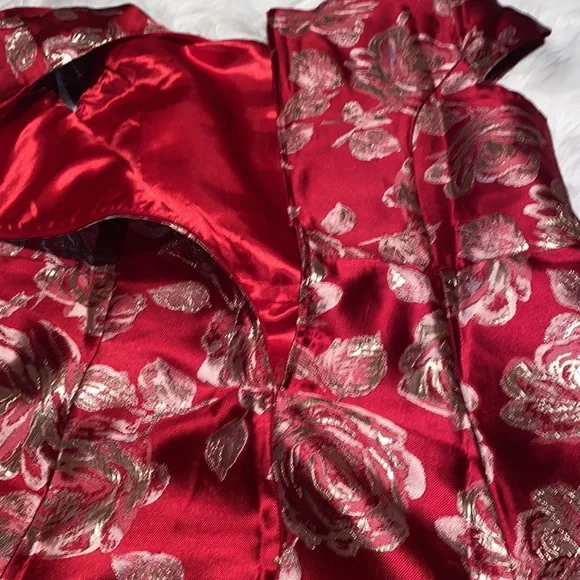 The childrens place Christmas mommy & me red rose dress - Picture 9 of 10